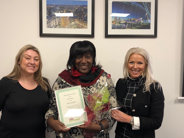 November 2018 Temporary Worker Award  Winner – Janice Speed