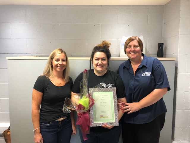 August 2019 Temporary Worker Award  Winner – Emily Dale