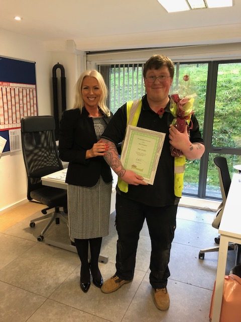 September 2019 Temporary Worker Award  Winner – Harry Smallman