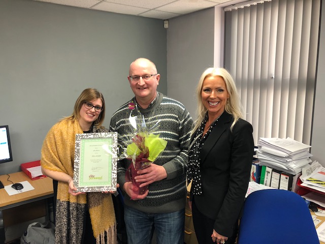 October 2019 Temporary Worker Award  Winner – John Moran