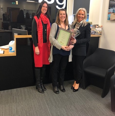 December 2019 Temporary Worker Award  Winner – Karen Gallagher