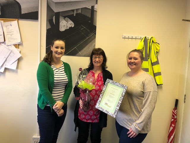 February 2020 Temporary Worker Award  Winner – Janet Davies