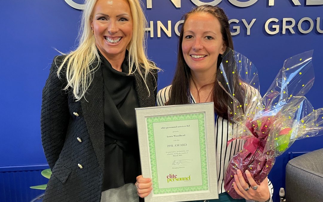 March 2022 Temporary Worker Award  Winner – Laura Woodhead