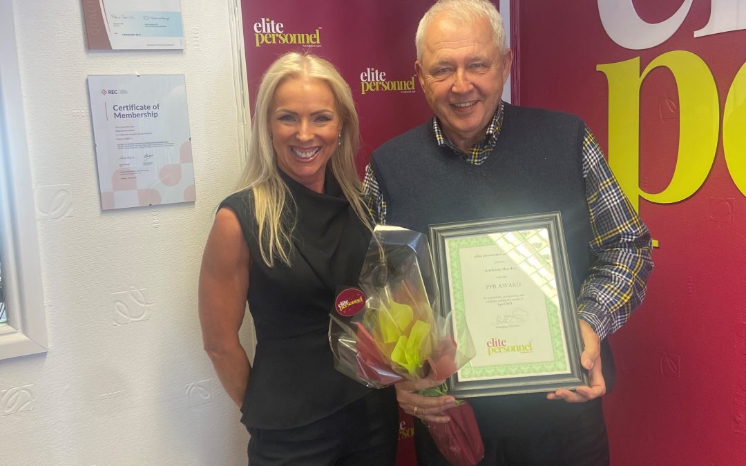 April 2023 Temporary Worker Award Winner – Tony Hartley